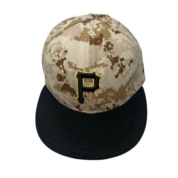 Pittsburgh Pirates New Era On Field Authentic Hat Cap 7 Camo Military 59Fifty - Picture 2 of 12